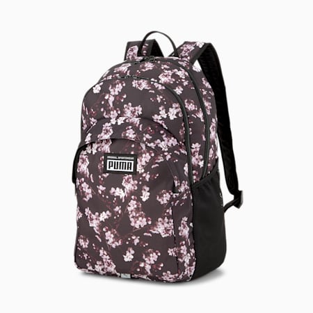 Academy Backpack, Puma Black-Floral AOP, small-AUS