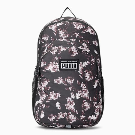 Academy Backpack, Puma Black-Floral AOP, small-THA