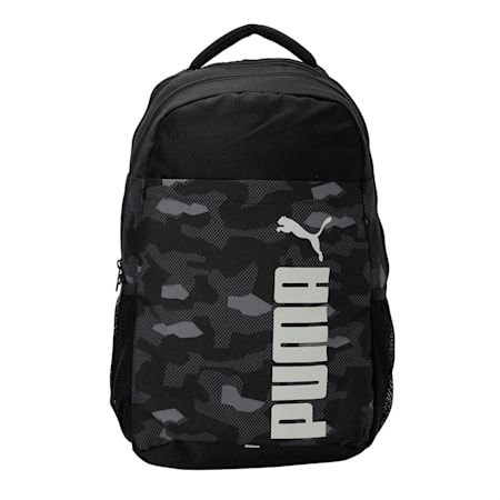 PUMA Style Unisex Backpack, Puma Black-Camo AOP, small-IND