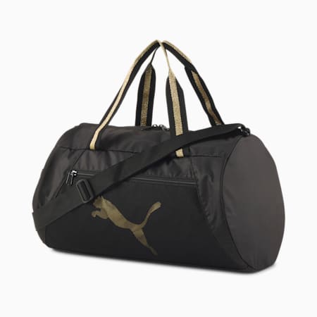 Essentials Barrel Bag, Puma Black-Bright Gold, small-PHL