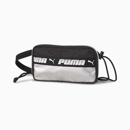 Mile Rider Women's Sling Pouch, Puma Black-Silver, small-PHL