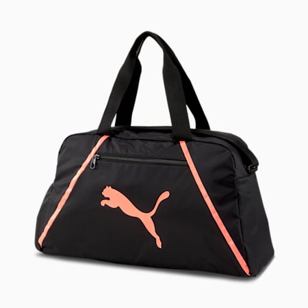 Essentials Pearl Women's Training Grip Bag, Puma Black-Nrgy Peach, small-PHL