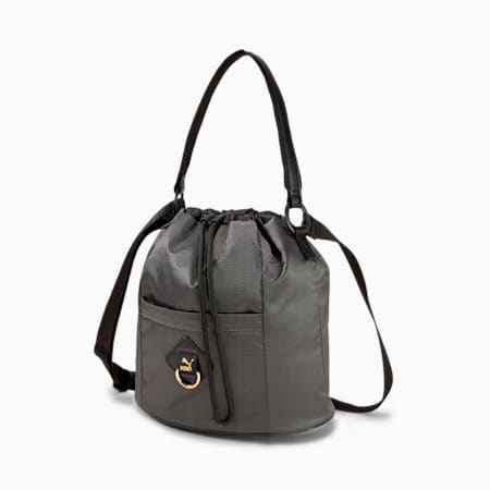 Prime Time Women's Bucket Bag, Puma Black-iridescent, small-PHL