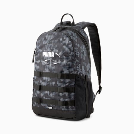 Style Backpack, Puma Black-Camo AOP, small-AUS