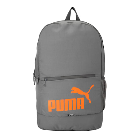 PUMA Unisex Laptop Backpack, CASTLEROCK-Vibrant Orange, small-IND