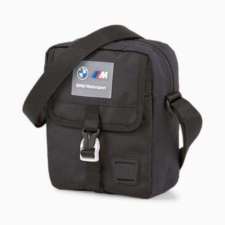BMW M Motorsport Portable Shoulder Bag, Puma Black, small