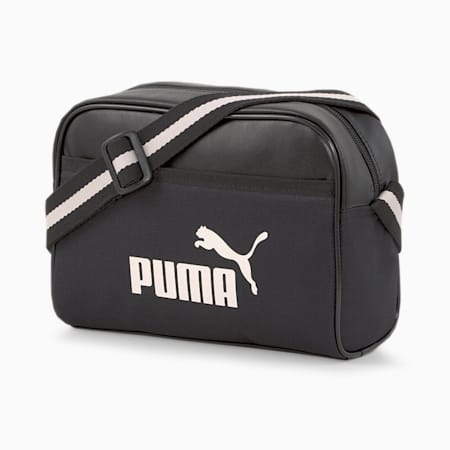 Campus Reporter Shoulder Bag, Puma Black, small-THA