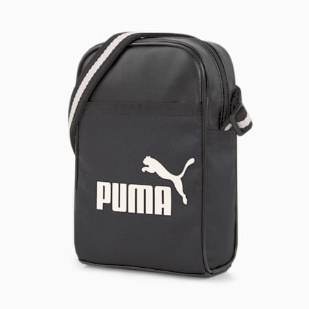 Campus Compact Portable Shoulder Bag, Puma Black, small-THA
