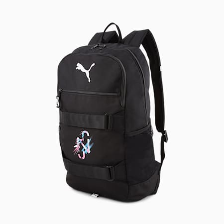 Neymar Jr Backpack, Puma Black-Puma White-Luminous Pink-Luminous Blue, small-SEA