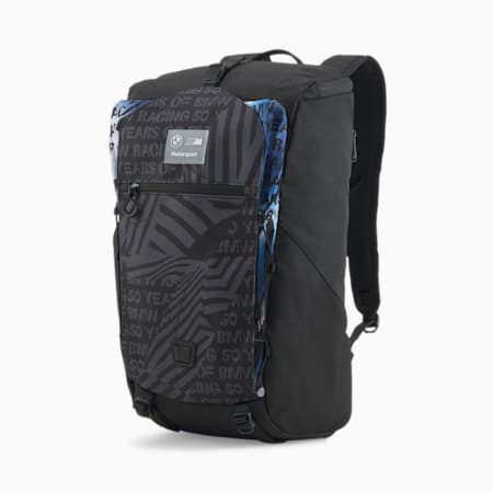 BMW MMS Statement Backpack, Puma Black-AOP, small-IND