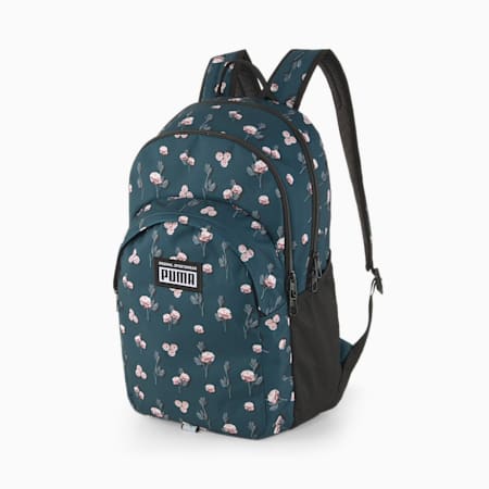 Academy Backpack, Marine Blue-FLORAL AOP, small-DFA
