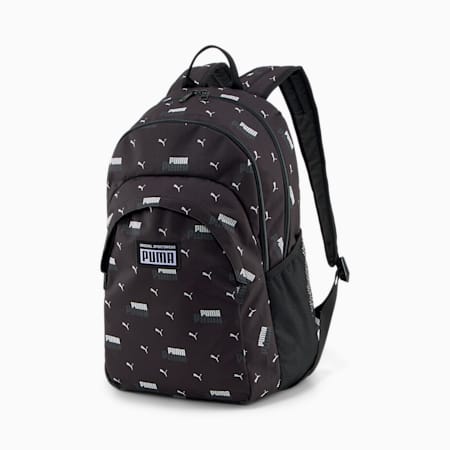 Academy Backpack, PUMA Black-POWER LOGO AOP, small-IND