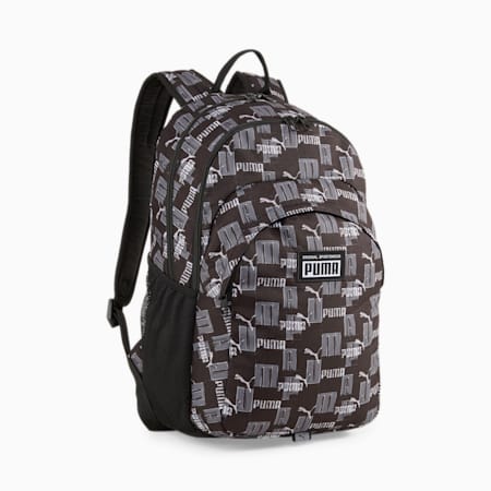 Academy Backpack, PUMA Black-Logo AOP, small-PHL