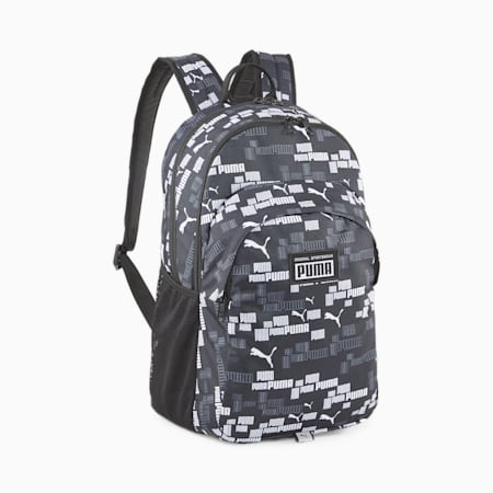 Academy Backpack, PUMA Black-LOGO AOP, small-AUS
