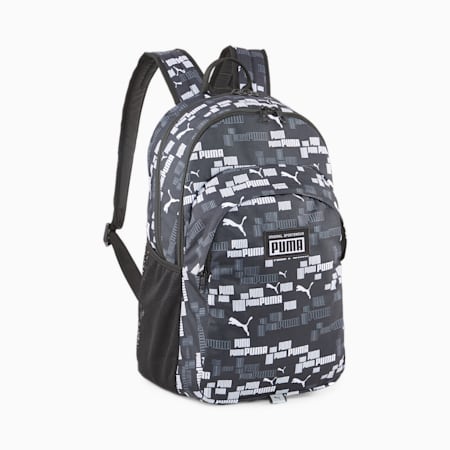 Academy Backpack, PUMA Black-LOGO AOP, small-PHL