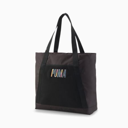 กระเป๋าช้อปปิ้งผู้หญิงขนาดใหญ่สไตล์สตรีท PRIME, Puma Black, small-THA