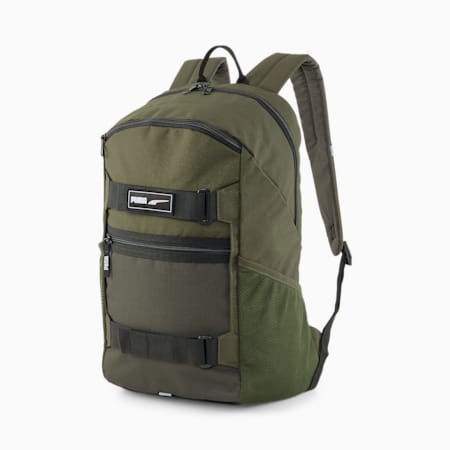 Deck Unisex Backpack, Dark Olive, small-IND