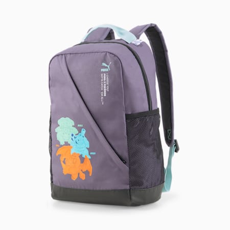 PUMA x POKÉMON Backpack Youth, Purple Charcoal, small-PHL