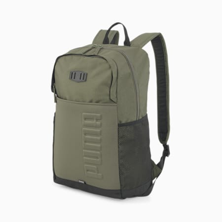 PUMA S Backpack, Green Moss, small