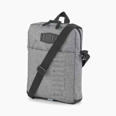 S Portable Shoulder Bag, Medium Gray Heather, small-THA