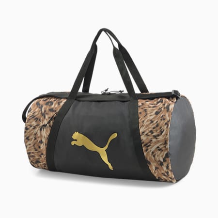 Safari Glam Training Barrel Bag, Puma Black-safari glam, small-DFA