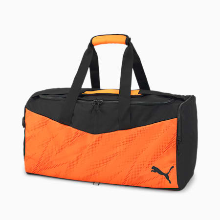 กระเป๋าดัฟเฟิลขนาดกลาง individualRise, Ultra Orange-PUMA Black, small-THA