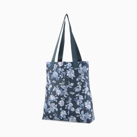 Core Pop Shopper Bag, Dark Night-floral AOP, small-IND