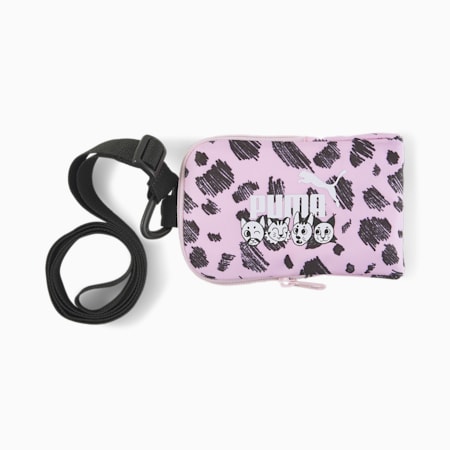 PU MATE Printed Portable Pouch Kids, Pearl Pink, small-THA