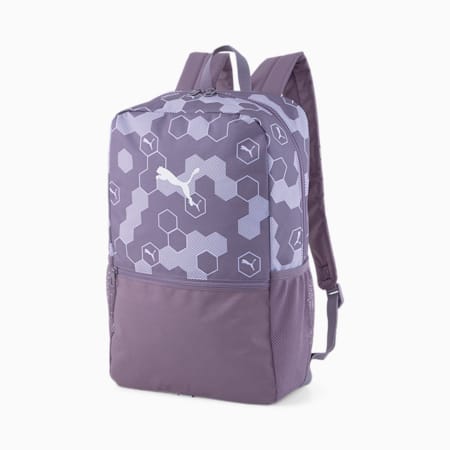 Beta Backpack, Purple Charcoal-Logo Hexagon AOP, small-AUS