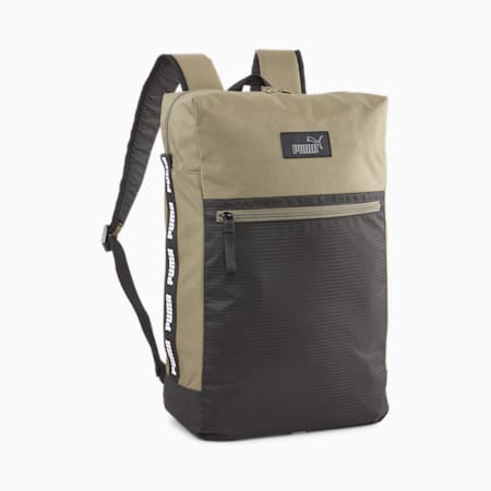 Evo Essentials Box Backpack, PUMA Olive, small-THA