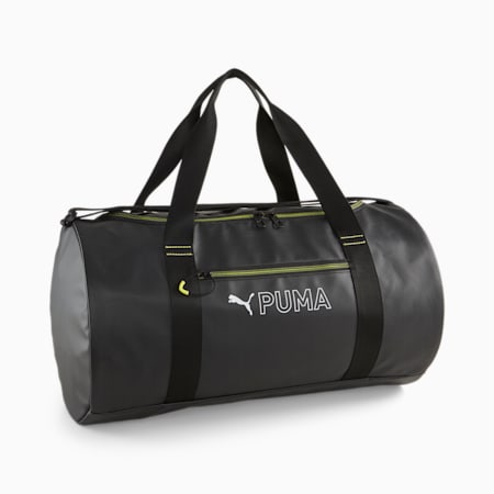 PUMA Fit Duffel Bag, Puma Black-Yellow Burst, small-IDN