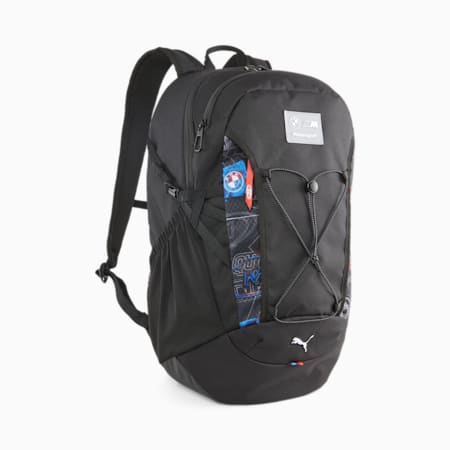 BMW M Motorsport Statement Backpack, PUMA Black-AOP, small-AUS