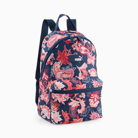 Core Pop Backpack, Persian Blue-floral AOP, small