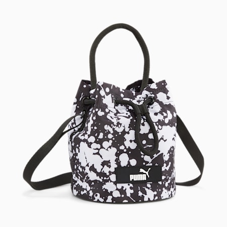 Core Pop Bucket Cross-Body Bag, PUMA Black-street AOP, small-PHL