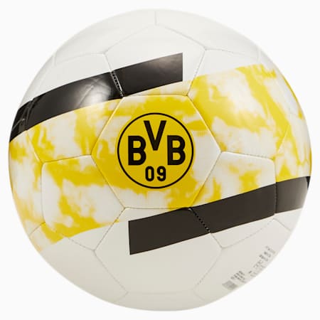 Pallone da calcio BVB Iconic, Puma White-Cyber Yellow, small