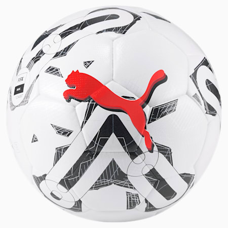 Balón de fútbol PUMA Orbita 4 HYB FIFA Basic, Puma White-Puma Black-Puma Red, small