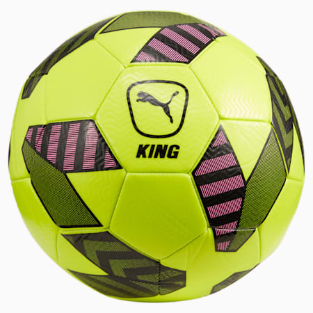 Ballon de football King, Electric Lime-PUMA Black-Poison Pink, small-DFA