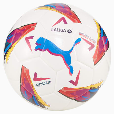 Orbita LaLiga 1 Replica Soccer Ball, PUMA White-multi colour, small