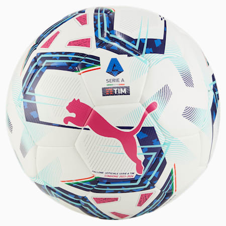 Orbita Serie A Training Fußball, PUMA White-Blue Glimmer-Sunset Glow, small