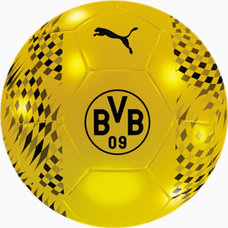 Pelota de fútbol del Borussia Dortmund, Cyber Yellow-PUMA Black, small-PER