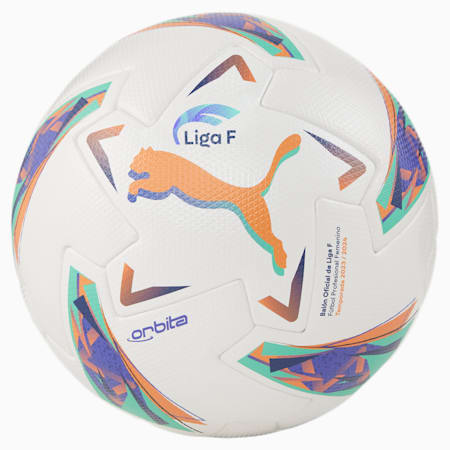 Piłka do piłki nożnej Orbita Liga F (profesjonalna jakość FIFA®), PUMA White-multi colour, small