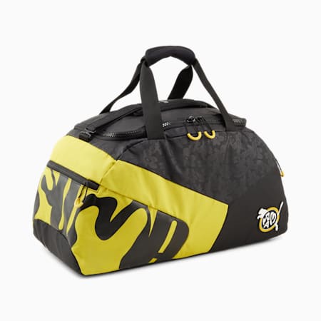 PUMA x PERKS AND MINI Duffle Bag, PUMA Black-Fresh Pear-TBD, small-AUS