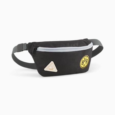 Borussia Dortmund Waist Bag, PUMA Black-Shadow Gray, small