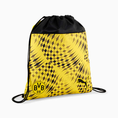 Bolsa de gimnasio del Borussia Dortmund, Cyber Yellow-PUMA Black, small