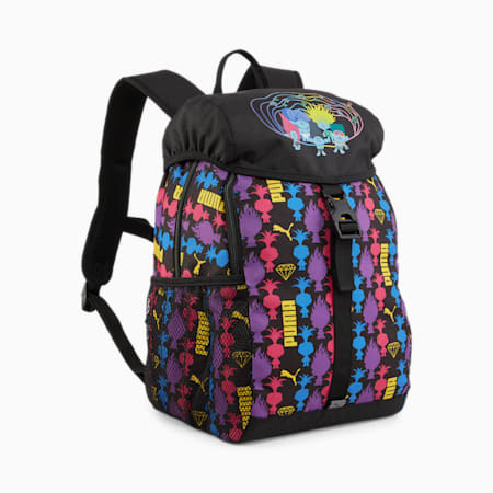 PUMA x Trolls Youth Backpack, PUMA Black-AOP, small-THA