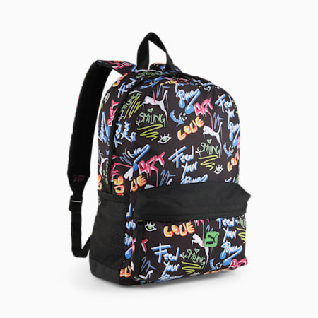 Feed Your PUMA Youth Backpack, PUMA Black-AOP, small