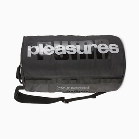 PUMA x PLEASURES Duffle Bag, PUMA Black, small-DFA