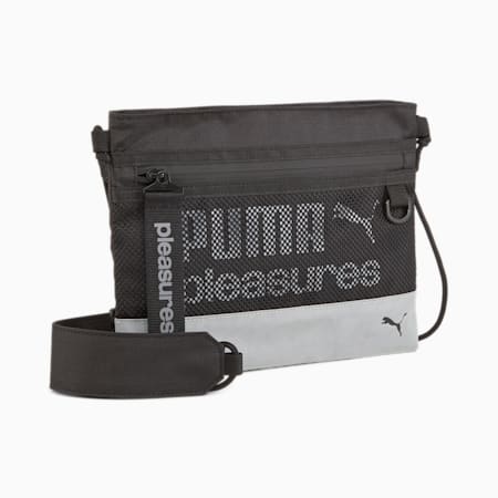 PUMA x PLEASURES Cross Body Bag, PUMA Black, small-THA