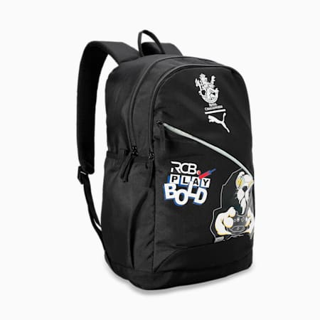 PUMA x RCB 2023 Arcade Unisex Cricket Backpack, PUMA Black, small-IND