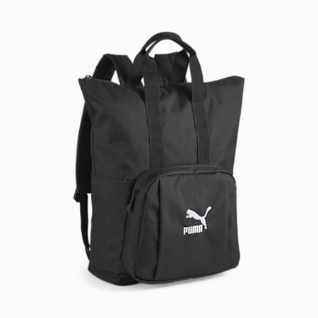 Classics Archive Tote Backpack, PUMA Black-PUMA White, small-AUS